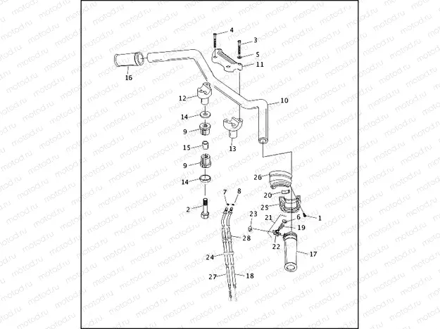 HANDLEBAR & THROTTLE CONTROL (1 OF 2)