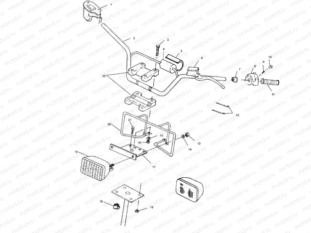 HANDLEBAR/HEADLIGHT - A00BG38CA (4954845484B010) | HANDLEBAR/HEADLIGHT - A00BG38CA (4954845484B010)