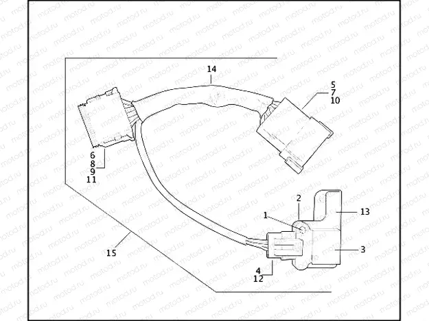 HARNESS, BANK ANGLE SENSOR