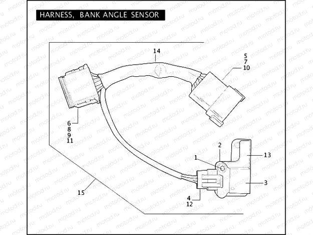 HARNESS, BANK ANGLE SENSOR