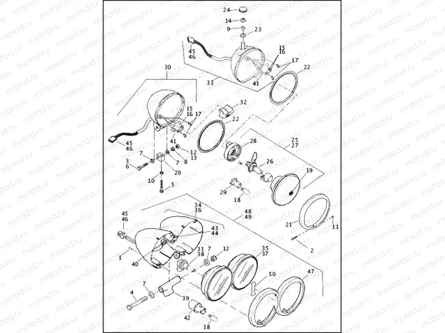 HEADLAMP - ALL MODELS EXCEPT FLD (2 OF 2)