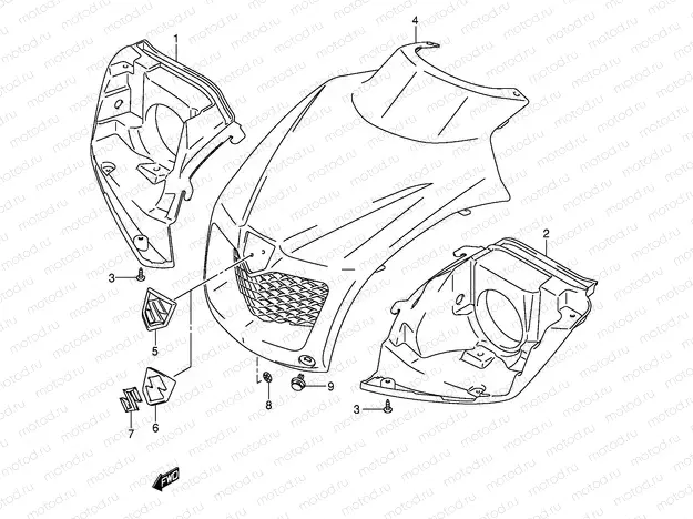HEADLAMP HOUSING
