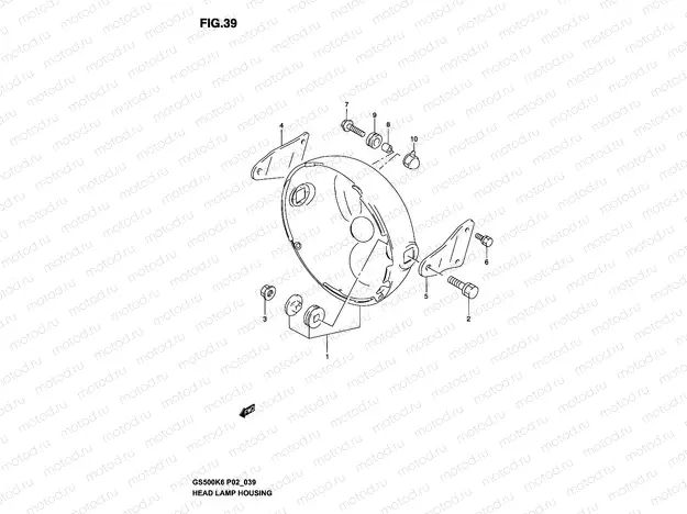 HEADLAMP HOUSING (WITHOUT COWLING)