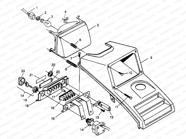 HEADLIGHT ASSEMBLY  2X4 300 W957530 (4930053005A014) | HEADLIGHT ASSEMBLY  2X4 300 W957530 (4930053005A014)