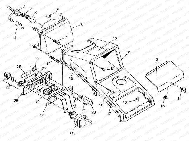 HEADLIGHT ASSEMBLY SWEDISH 4x4 400L S948140 (4926912691B001) | HEADLIGHT ASSEMBLY SWEDISH 4x4 400L S948140 (4926912691B001)