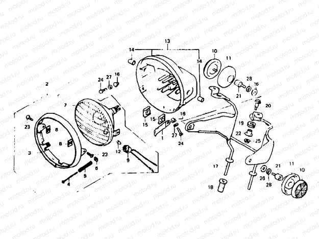 Headlight (FZ,FA,FB,FC) (DK,DM,SA,U)