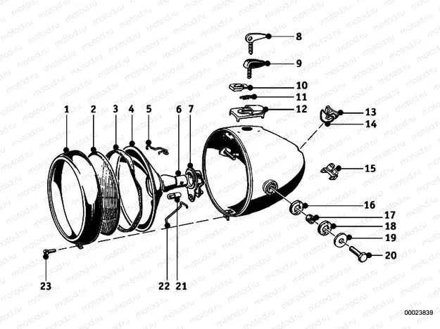 Headlight installation parts