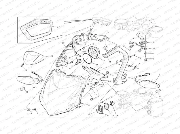 Headlight & instr. panel