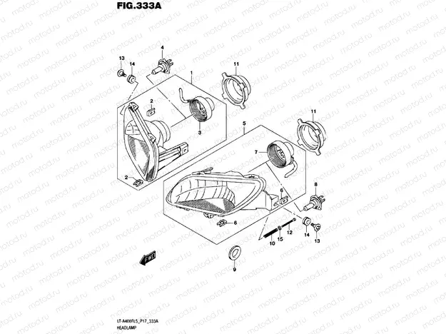 HEADLIGHT (LT-A400FL5 P17)