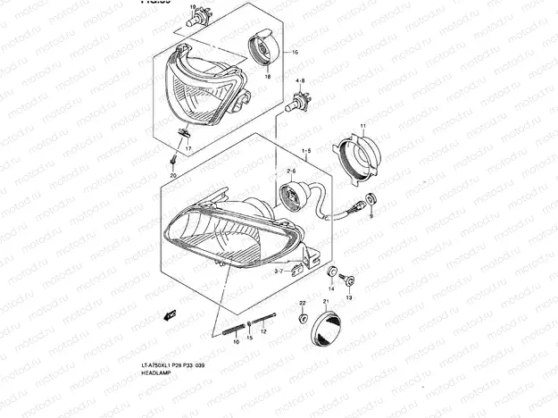HEADLIGHT (LT-A750XL1 P28)