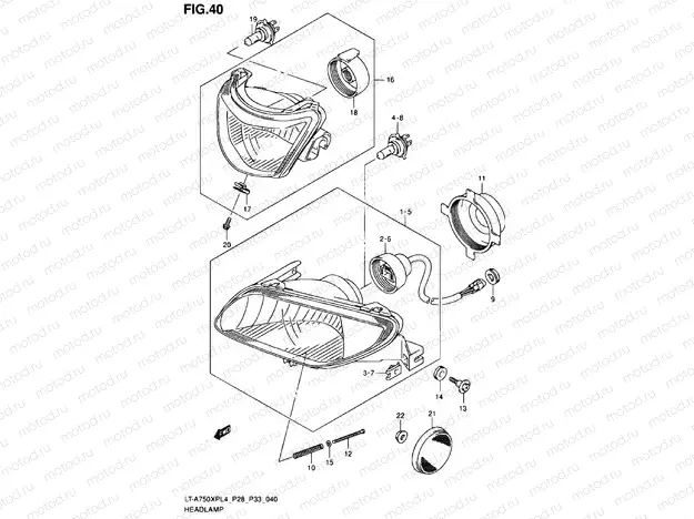 HEADLIGHT (LT-A750XPL4 P28)