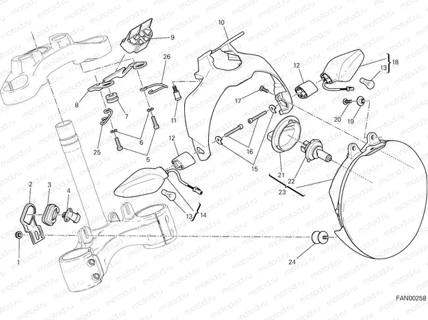 HEADLIGHT [MOD:M821DARK;XST:AUS,EUR,FRA,JAP]