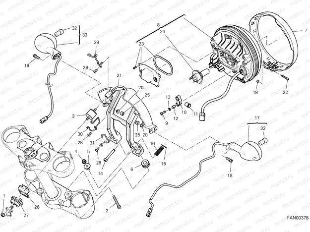 HEADLIGHT [MOD:SCR800DK;XST:EUR,GSO,ROK,TWN]