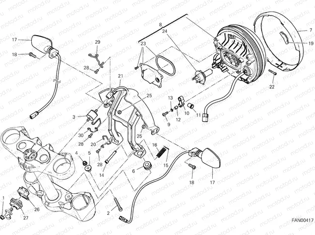HEADLIGHT [MOD:SCR800UM;XST:EUR,GSO,ROK,TWN]
