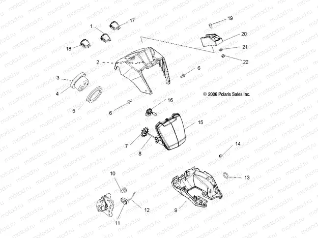 HEADLIGHT POD and SPEEDOMETER - A06MH76AL/AQ/AT/AX/AY/AZ (49ATVHEADLIGHT07500EFI) | HEADLIGHT POD and SPEEDOMETER - A06MH76AL/AQ/AT/AX/AY/AZ (49ATVHEADLIGHT07500EFI)