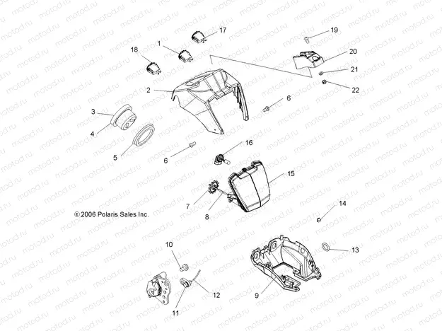 HEADLIGHT POD and SPEEDOMETER - A07MH50AB/AL/AQ/AX/AY/AZ/MN50AF/AN/AT/AY (49ATVHEADLIGHT500EFI) | HEADLIGHT POD and SPEEDOMETER - A07MH50AB/AL/AQ/AX/AY/AZ/MN50AF/AN/AT/AY (49ATVHEADLIGHT500EFI)