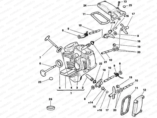 HORIZONTAL CYLINDER HEAD » VALVE DRIVE