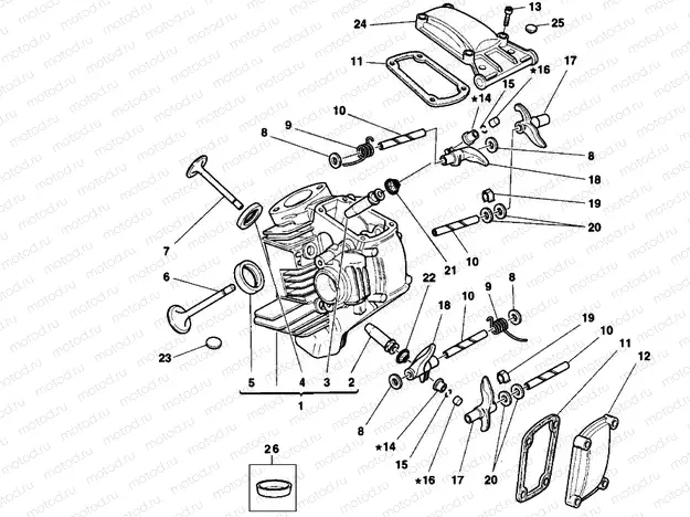 HORIZONTAL CYLINDER HEAD » VALVE DRIVE
