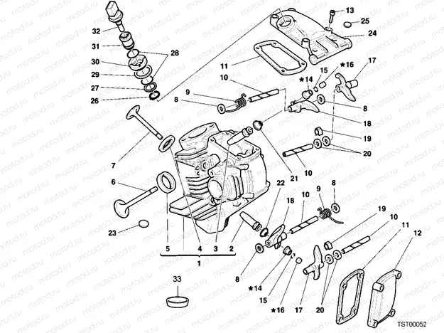 HORIZONTAL CYLINDER HEAD » VALVE DRIVE