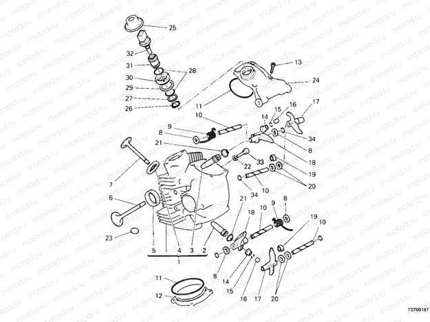 HORIZONTAL CYLINDER HEAD » VALVE DRIVE