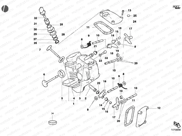 HORIZONTAL CYLINDER HEAD » VALVE DRIVE