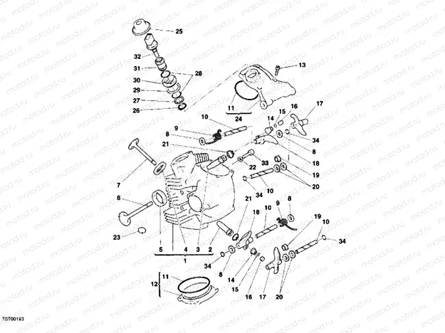 HORIZONTAL CYLINDER HEAD » VALVE DRIVE