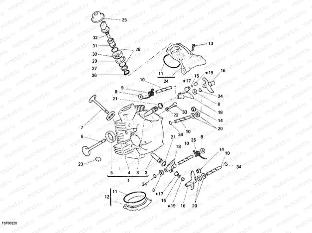 HORIZONTAL CYLINDER HEAD » VALVE DRIVE