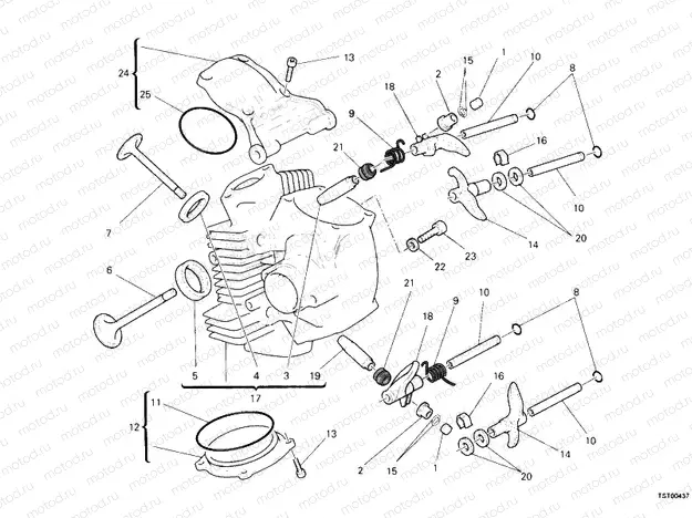 HORIZONTAL CYLINDER HEAD » VALVE DRIVE
