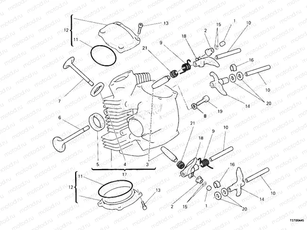 HORIZONTAL CYLINDER HEAD » VALVE DRIVE