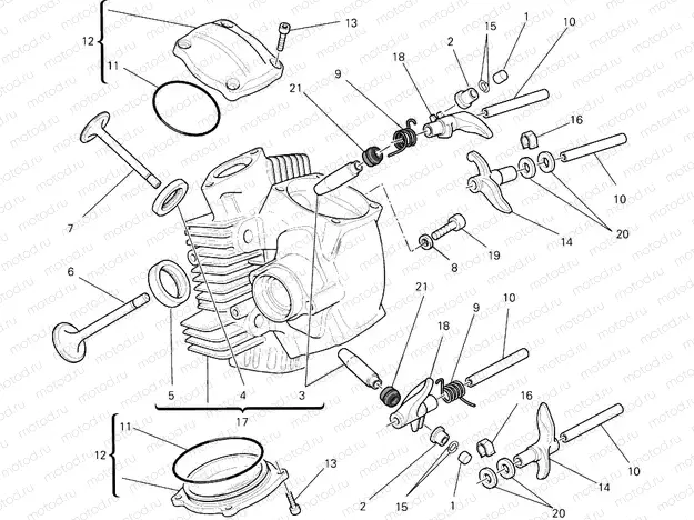 HORIZONTAL CYLINDER HEAD » VALVE DRIVE