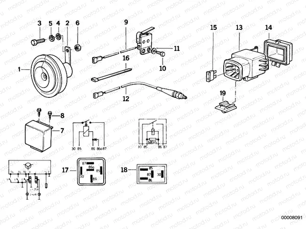 Horn/relay/various switches