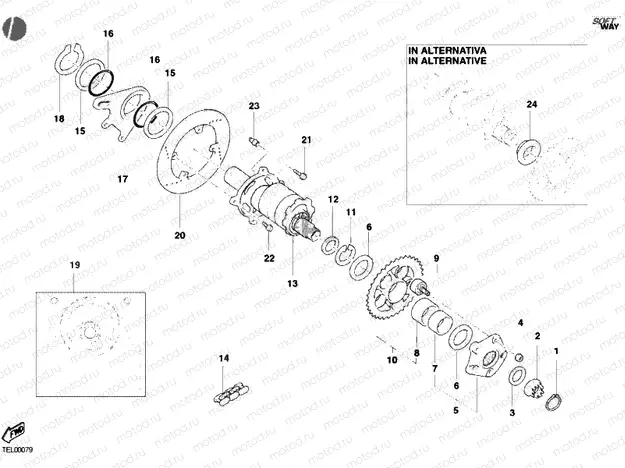 HUB, REAR WHEEL » REAR WHEEL