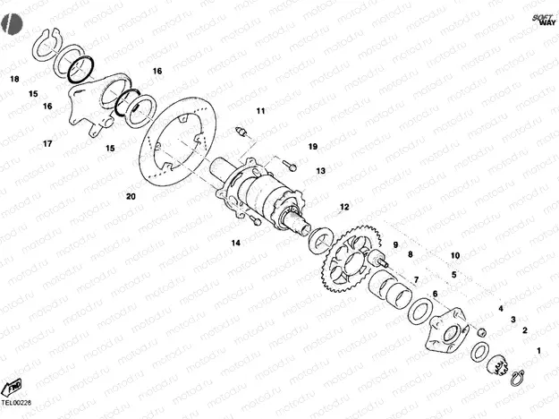 HUB, REAR WHEEL » REAR WHEEL