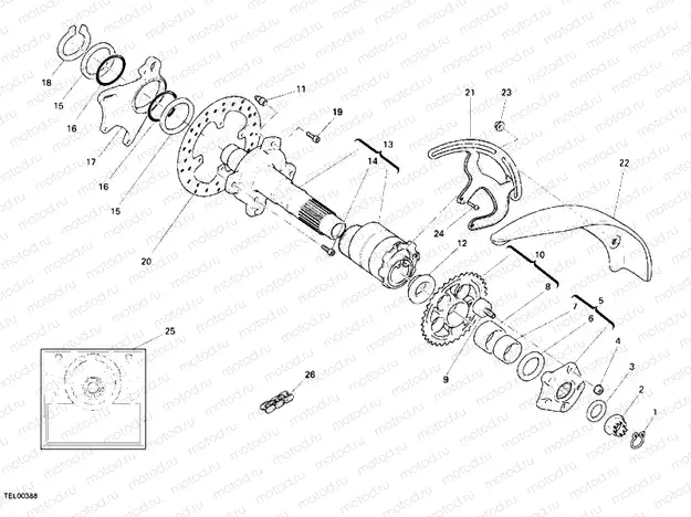 HUB, REAR WHEEL » REAR WHEEL