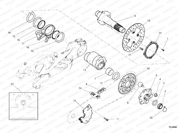 HUB, REAR WHEEL » REAR WHEEL