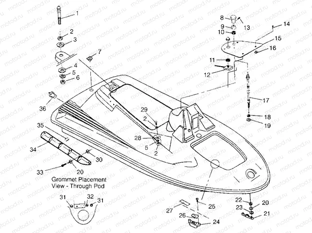 HULL and BODY SL 900 B964291 and Intl. SL 900 I964291 (4935583558A006) | HULL and BODY SL 900 B964291 and Intl. SL 900 I964291 (4935583558A006)