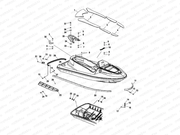 HULL and BODY - W025297D/W025297I (4975477547A05) | HULL and BODY - W025297D/W025297I (4975477547A05)