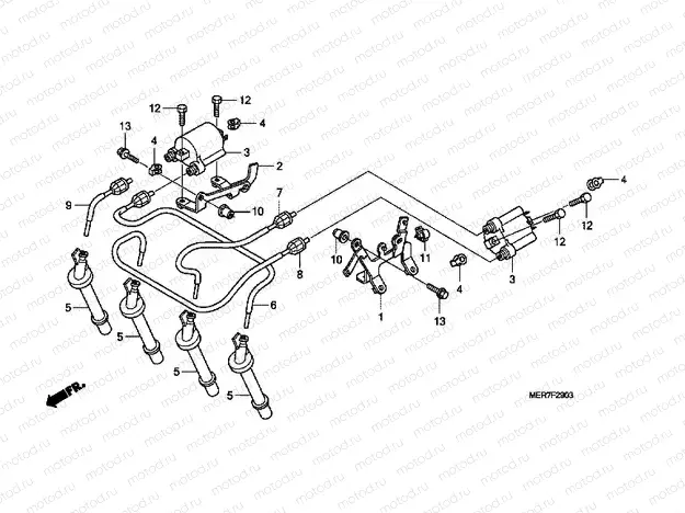 IGNITION COIL F-29-3 (CBF600S8 / SA8 / N8 / NA8)