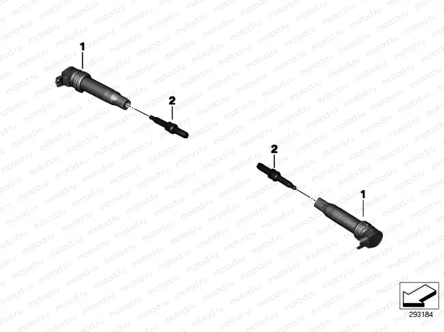 Ignition coil/spark plug