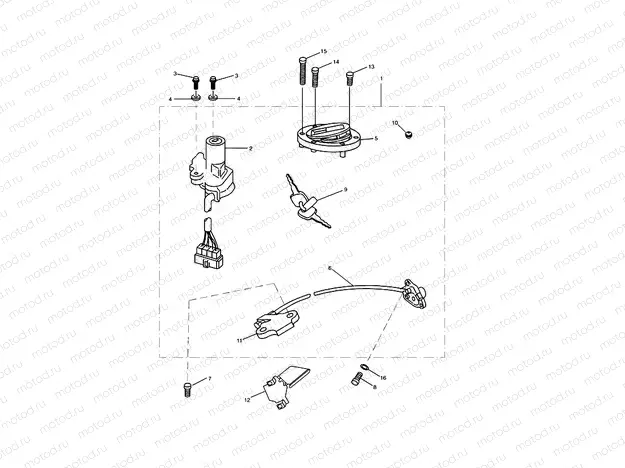Ignition Switch, Seat Lock