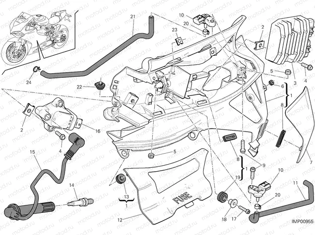 IMPIANTO ELETTRICO SINISTRO [MOD:1299S 90]
