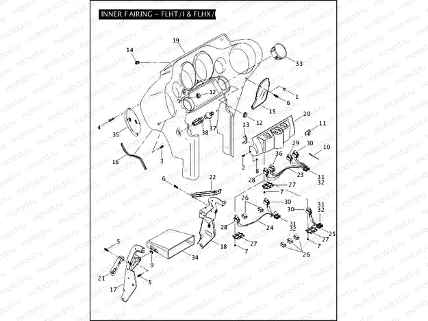 INNER FAIRING - FLHT/I & FLHX/I (1 OF 2)