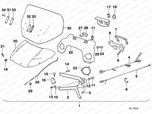 Installing set windshield