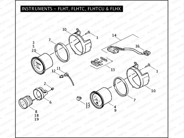 INSTRUMENTS - FLHT, FLHTC, FLHTCU & FLHX