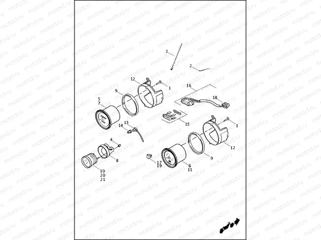 INSTRUMENTS - FLHTC, FLHTCU, FLHTK & FLHX (2 OF 2)