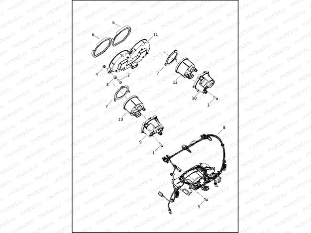 INSTRUMENTS - FLHTK, FLHX, FLHXS AND FLHXST