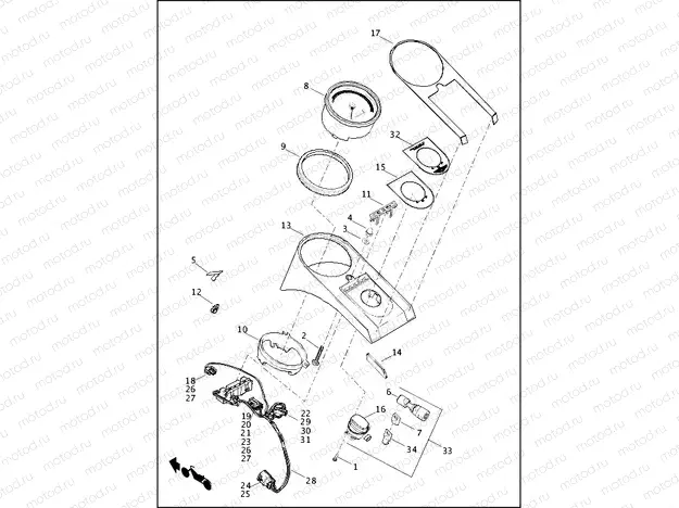 INSTRUMENTS - FLSTF, FLSTFB, FLSTN & FXST (1 OF 2)