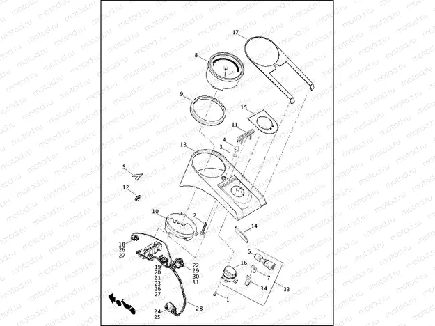 INSTRUMENTS - FLSTF, FLSTFB, FLSTN & FXST (1 OF 2)