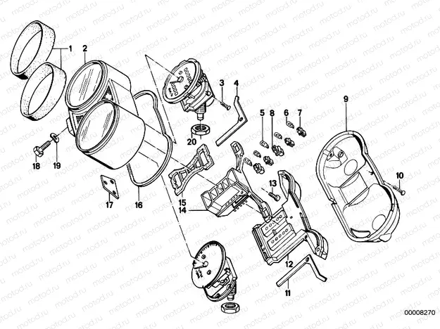Instruments/mounting parts