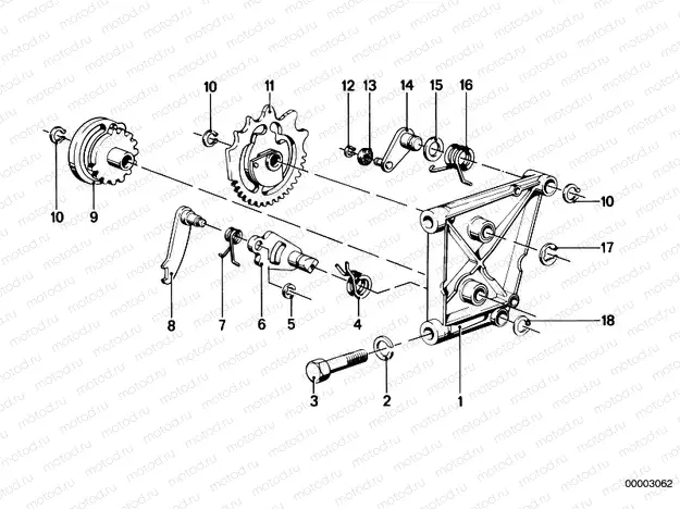 Internal shifting parts/shifting cam